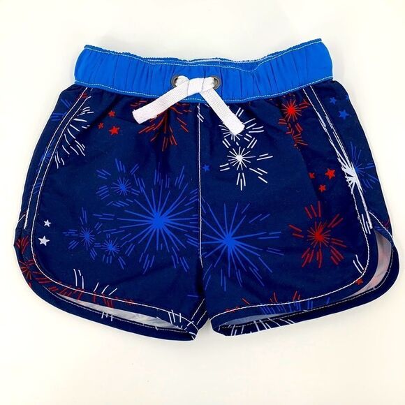Hanna Andersson Firework‎ Swim Trunks Sz 60 (3-6M) - Picture 1 of 6